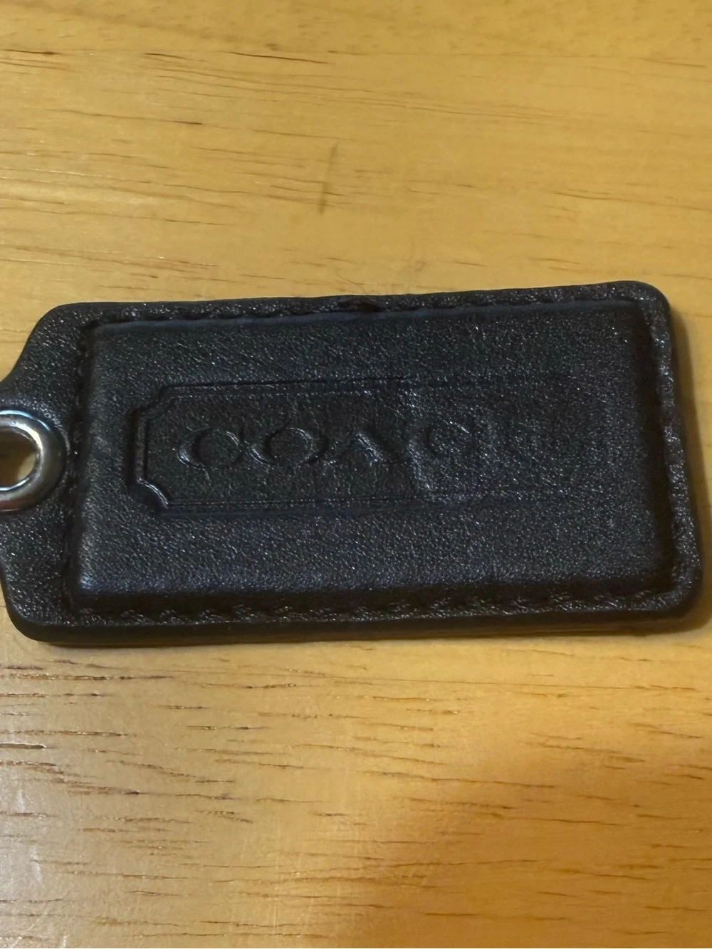Coach Black Tag/Fob Handbag Charm for Women Solid Logo Accent 1 Piece